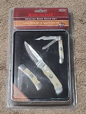 2008 Winchester Genuine Bone Knife Set Stainless Steel With Collector Tin picture
