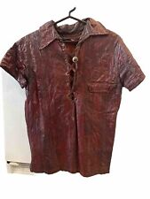 Vtg Eel Skin Woman’s Small Top Made By Tom Fugle Biker El Foresteros picture
