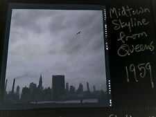 Orig 1959 Midtown Skyline from Queens New York City NYC Photo Negative 2.5  picture