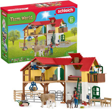 Farm World — Large Farm House, 97-Piece Toy Farm House with 3 Rooms, Farmer Figu picture