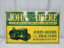Original 1995 Ande Rooney Porcelain John Deere Two Cylinder Tractors Sign GP A G picture