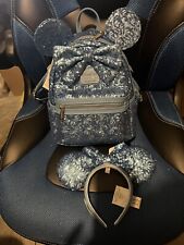 2024 Disney Parks Loungefly Backpack Hydrangea Blue Sequins & EARS NWT picture