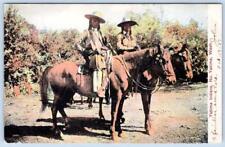 1907 YAKIMA WASHINGTON INDIANS NATIVE AMERICANS ON HORSES ANTIQUE POSTCARD picture