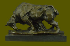 Bronze Detailed Sculpture Fine Modern Art Bull Animal Lost Wax Method Figurine picture