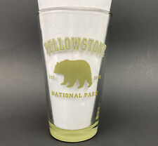 Yellowstone National Park Est.1872 Bear Themed Souvenir 14 oz Drinking Glass   picture