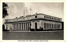 US Post Office in COLUMBIA South Carolina c1944 Postcard picture