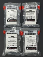 *4-Pack* North American Rescue NAR Flat Square Compressed Gauze - Exp 2027-2028 picture