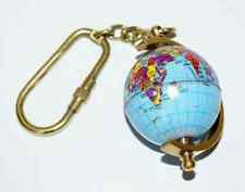 Antique Brass Golden Nautical Mini Globe World Map Key Ring, Size: 5