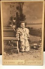 Antique Photograph Cabinet Card Little Cutie Verna Moore Daytona Fla E G Harris picture