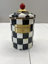 MacKenzie Childs Courtly Check Enamel Canister Medium Size picture