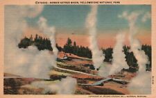 Vintage Postcard Norris Geyser Basin Steaming Craters Yellowstone National Park picture