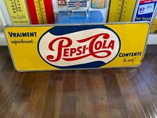 Vintage Pepsi Cola Soda Pepsi Sign French Canadian Advertising Sign picture