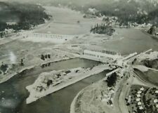 Bonneville Dam Oregon - Washington Arial View Real Photo RPPC Vintage Postcard picture