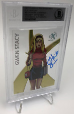 HAILEE STEINFELD AUTO Signed GWEN STACY SPIDER-VERSE Card BGS BECKETT WITNESSED picture