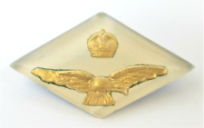 Vintage WWII Royal Air Force Sweetheart Brooch Pin Crown Eagle Encased picture