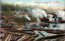 Postcard Logging Camp at Bridal Veil Falls, Oregon picture