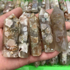 Wholesale！Lot 4.4Lb Natural Flower Agate Obelisk Point Crystals Natural Energy picture