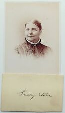 Lucy Stone Autograph Signed Card Suffragette Women's Rights Activist picture
