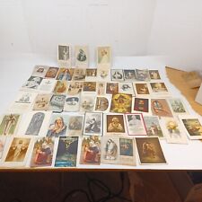 Lot of 50 Vintage Catholic Holy Cards 1930s To 1950s picture