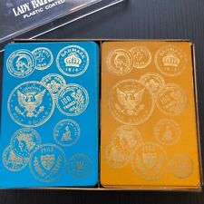 Vintage Playing Cards US World Coin Theme Double Pack Lady Baltimore picture