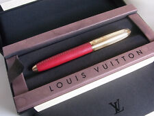 Louis Vuitton Doc Leather Fountain Pen 18K F Nib Name Carved picture