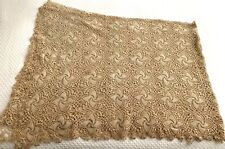 Vintage Hand Made Crochet Tablecloth 65” X 48” Rectangle Dark Ecru VGC picture