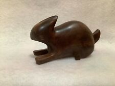 Hand Carved Wood Rabbit Figurine picture
