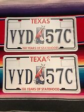1995-1996 TEXAS  PASSENGER  LICENSE PLATES   150 YEARS  VYD57C picture