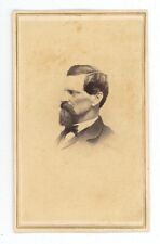 Antique CDV Circa 1860s Vail Profile of Rugged Man With Goatee Beard Palmyra, NY picture