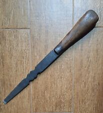ANTIQUE 18TH CENTURY SCREWDRIVER ORNATE TURN SCREW FLAT SIDED BEECH HANDLE picture