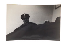 Vint Cir 70s Policeman Black white Snapshot Photo GAY INT Buldge picture