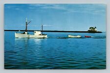 Entering Rockland Harbor Rugged Coast of Maine postcard picture