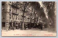 Station Avenue Nice France Avenue De La Gare VINTAGE Postcard picture