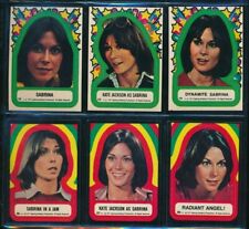 lot 6) 1977 Topps Charlie's Angels Stickers Sabrina #14 15 16 36 37 kate jackson picture