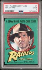 1981 Topps Raiders of the Lost Ark Indiana Jones Title Card #1 PSA 9 picture