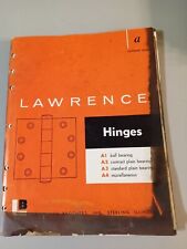 Vintage early 1960's LAWRENCE HINGES & BALL BEARINGS Wholesale Price Book picture