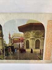 Stereoview “Drinking Fountain and Street in Old Cairo Egypt” 1905 Camel picture