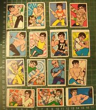 BS1-83) 70s Trading Cards ~Hong Kong Chinese Comic DRAGON TIGER GATE ??? x 15 picture