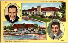 Vintage Postcard Homes of the Stars Bud Abbot Encino & Lou Costello Hollywood Ca picture