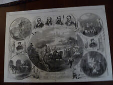 Metropolitan Fire Department-1866 Engravings-New York City-Double page-15 x 22 picture