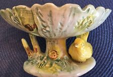 Vintage Ucagco Ceramic Yellow Bird Series Pedestal Soap / Trinket Dish - Japan picture