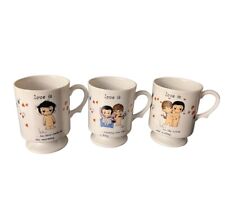 LOVE IS Vintage 1972 Comic Strip Mugs Set Of 3 picture