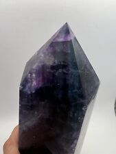 6lb 5oz Blue/purple Fluorite 9” Obelisk 3rd Eye Crown Chakra Godly Insight  picture