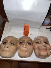***Vintage Extremely Rare***Cesar Old Lady Halloween Vinyl Masks X 3 picture