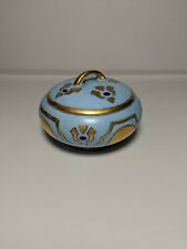 Vintage HC Royal Bavaria Gold Gilt On Blue Powder Jar picture