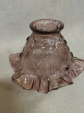 Vintage Fenton Purple Ruffled Glass Lamp Shade picture