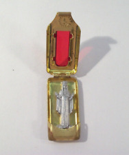Antique Pocket Shrine Porta Saint Catholic Relic Miniature Holy Virgin Mary picture