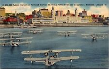 Linen PC Public Market on Portland Harbor Patrol Boat Seaplanes Portland Oregon picture
