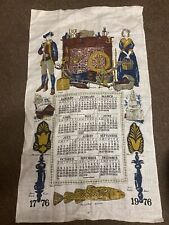 1776-1976 New England state Cloth Calander Wall Hanger Rare   picture