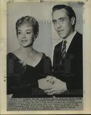 1960 Press Photo Actors Jason Robards, Lana Turner star at Hollywood movie set picture
